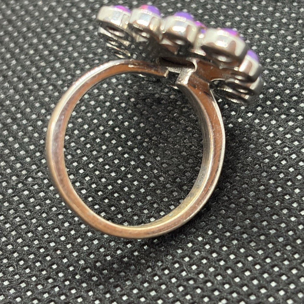 Mojave Turquoise Silver Adjustable Ring - image 5